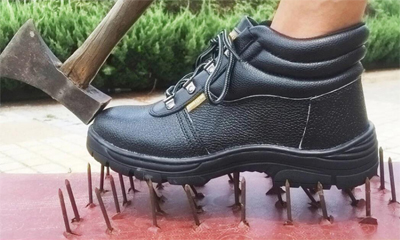 Black army safety shoes