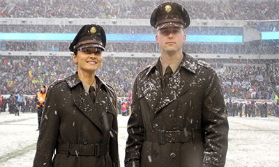 Military winter overcoat