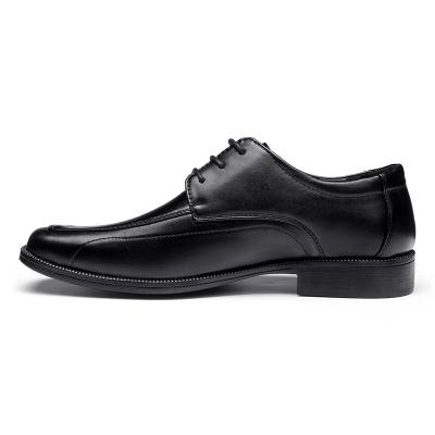 Noir en cuir véritable chaussures d'affaires
