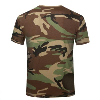 T-shirt à manches courtes à base forestière militaire Camo