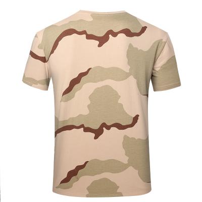 Militaire trois couleurs du désert camo manches courtes t-shirt