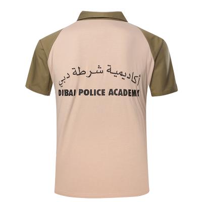 Chemise à manches courtes de coton de la police militaire
