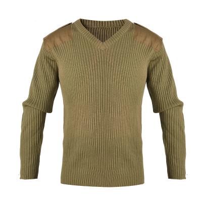 Military wool pullover man sweater