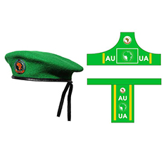 Béret avec des insignes de l'Union Africaine